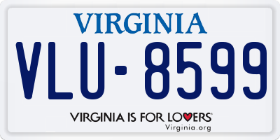 VA license plate VLU8599