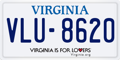 VA license plate VLU8620