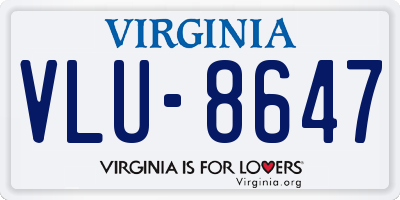 VA license plate VLU8647