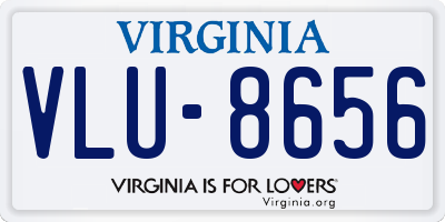 VA license plate VLU8656