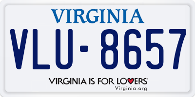 VA license plate VLU8657