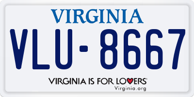 VA license plate VLU8667