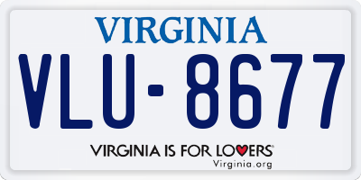 VA license plate VLU8677