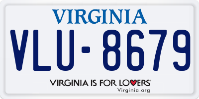 VA license plate VLU8679