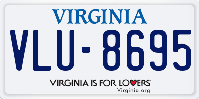 VA license plate VLU8695