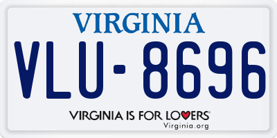 VA license plate VLU8696