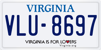 VA license plate VLU8697