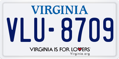 VA license plate VLU8709