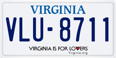 VA license plate VLU8711