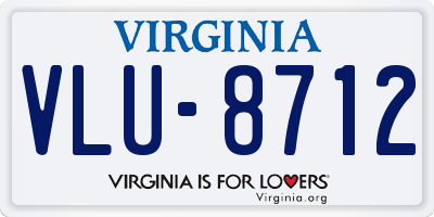 VA license plate VLU8712