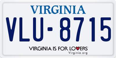 VA license plate VLU8715