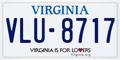 VA license plate VLU8717