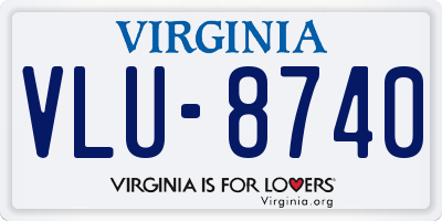 VA license plate VLU8740