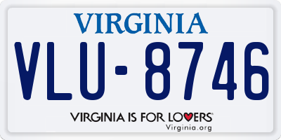 VA license plate VLU8746