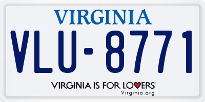 VA license plate VLU8771