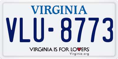 VA license plate VLU8773