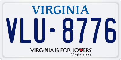 VA license plate VLU8776