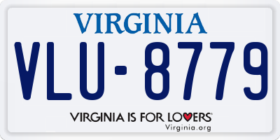 VA license plate VLU8779