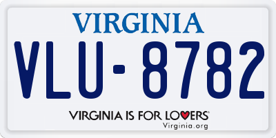 VA license plate VLU8782