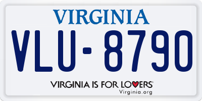 VA license plate VLU8790