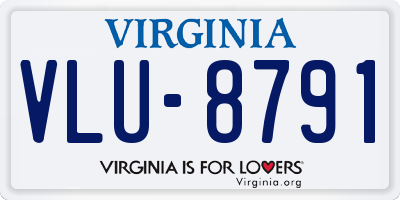 VA license plate VLU8791