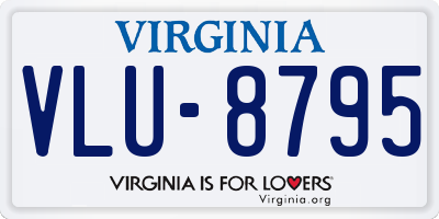 VA license plate VLU8795