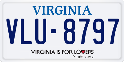 VA license plate VLU8797
