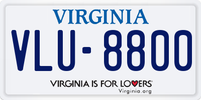 VA license plate VLU8800