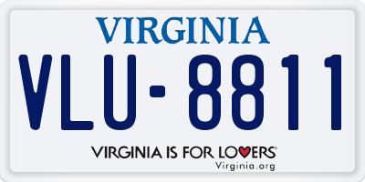 VA license plate VLU8811
