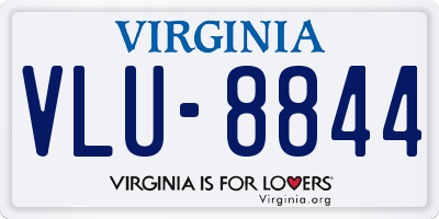VA license plate VLU8844