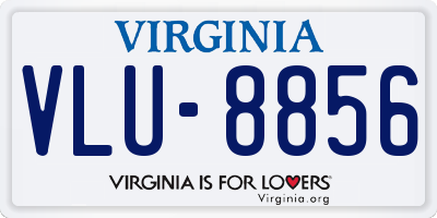 VA license plate VLU8856