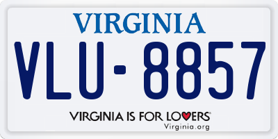 VA license plate VLU8857