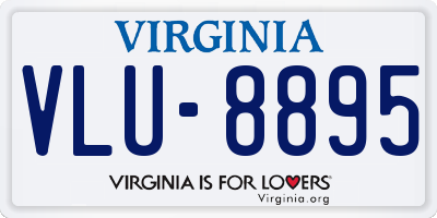 VA license plate VLU8895