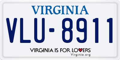 VA license plate VLU8911