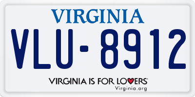 VA license plate VLU8912