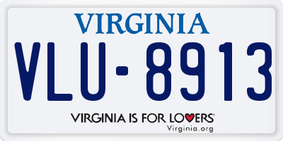 VA license plate VLU8913