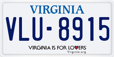 VA license plate VLU8915