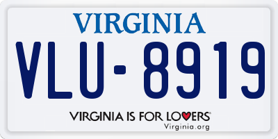 VA license plate VLU8919