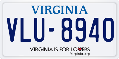 VA license plate VLU8940