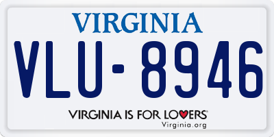 VA license plate VLU8946