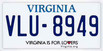 VA license plate VLU8949