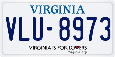 VA license plate VLU8973