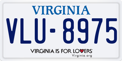 VA license plate VLU8975