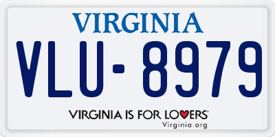 VA license plate VLU8979