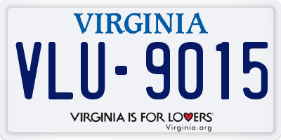 VA license plate VLU9015