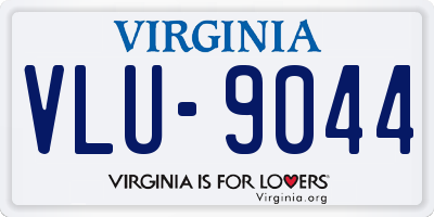 VA license plate VLU9044