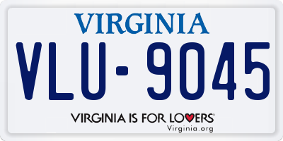 VA license plate VLU9045