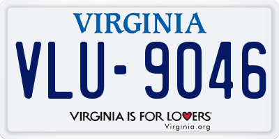 VA license plate VLU9046