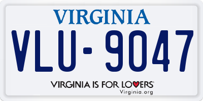 VA license plate VLU9047