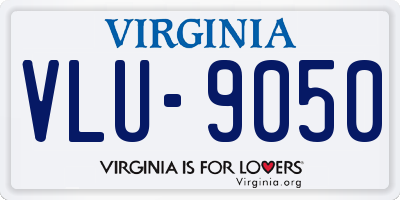 VA license plate VLU9050